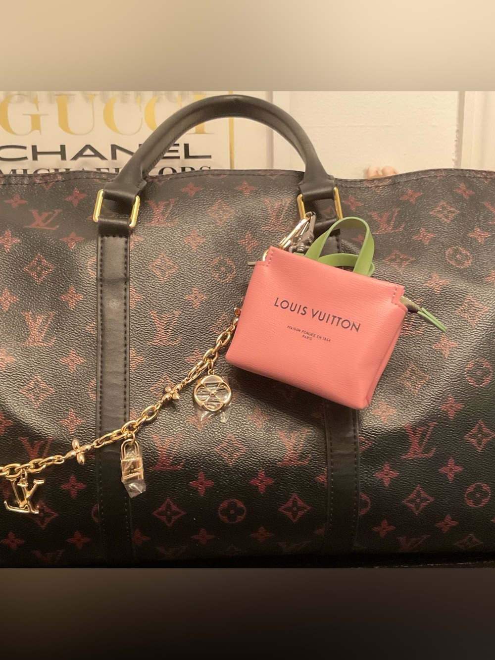 LV Mini Shopper Bag Charm